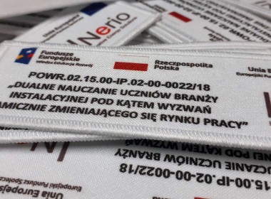 Naszywki z logotypami unijnymi